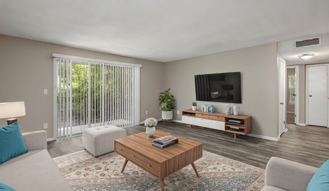 Floor plan for 1 bed, 1 bath, 440 sqft